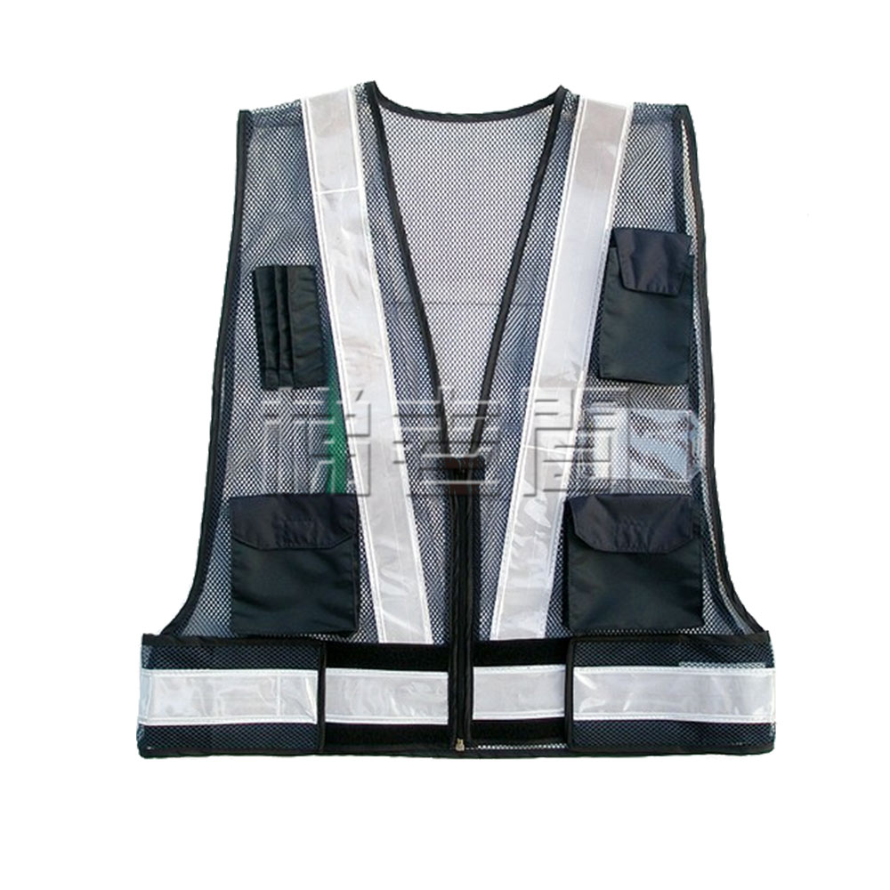 日式多口袋網布反光背心